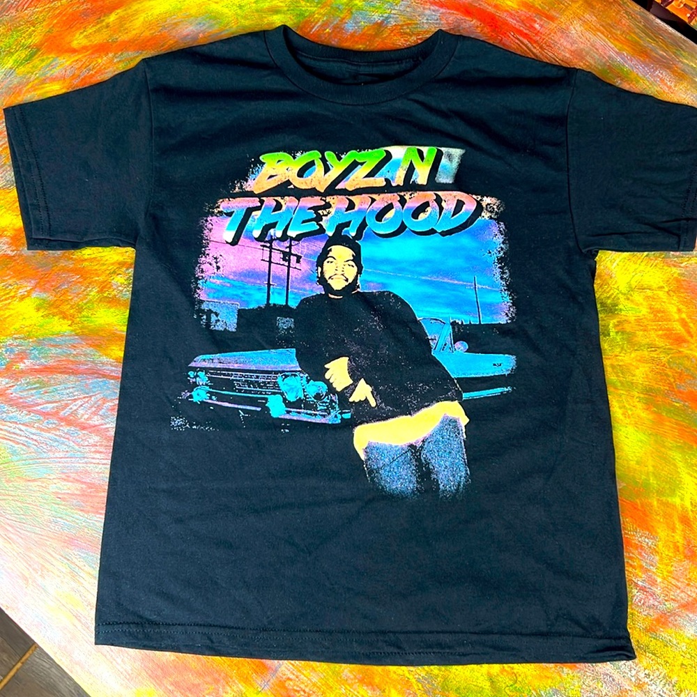 Boyz N The Hood Movie Graphic T-shirt ice cube Black Short Sleeve kids sz. 12-14